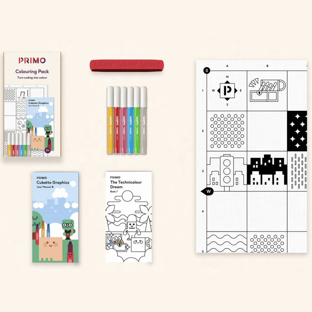 Primo – Cubetto – pachet de carți de colorat Primo imagine noua