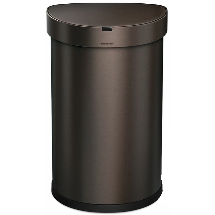 Simplehuman SEMI-ROUND 45L – dark bronze – Coș de gunoi fără contact robotworld.ro